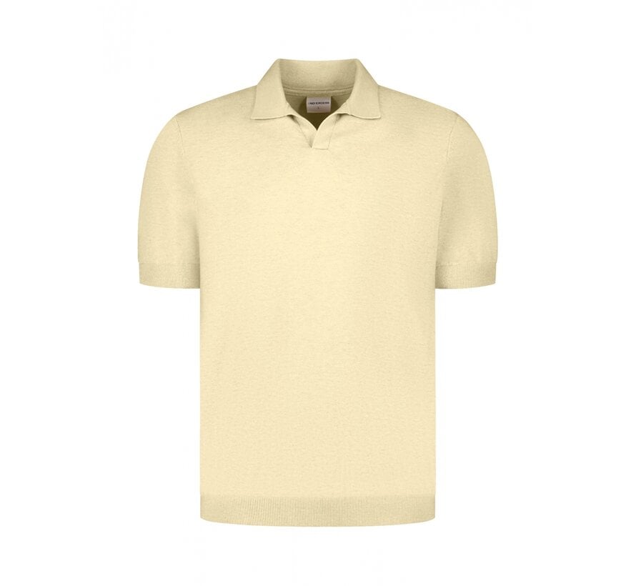 No Excess Pullover Short Sleeve V-Polo Melange Yellow (31220292SN - 070)