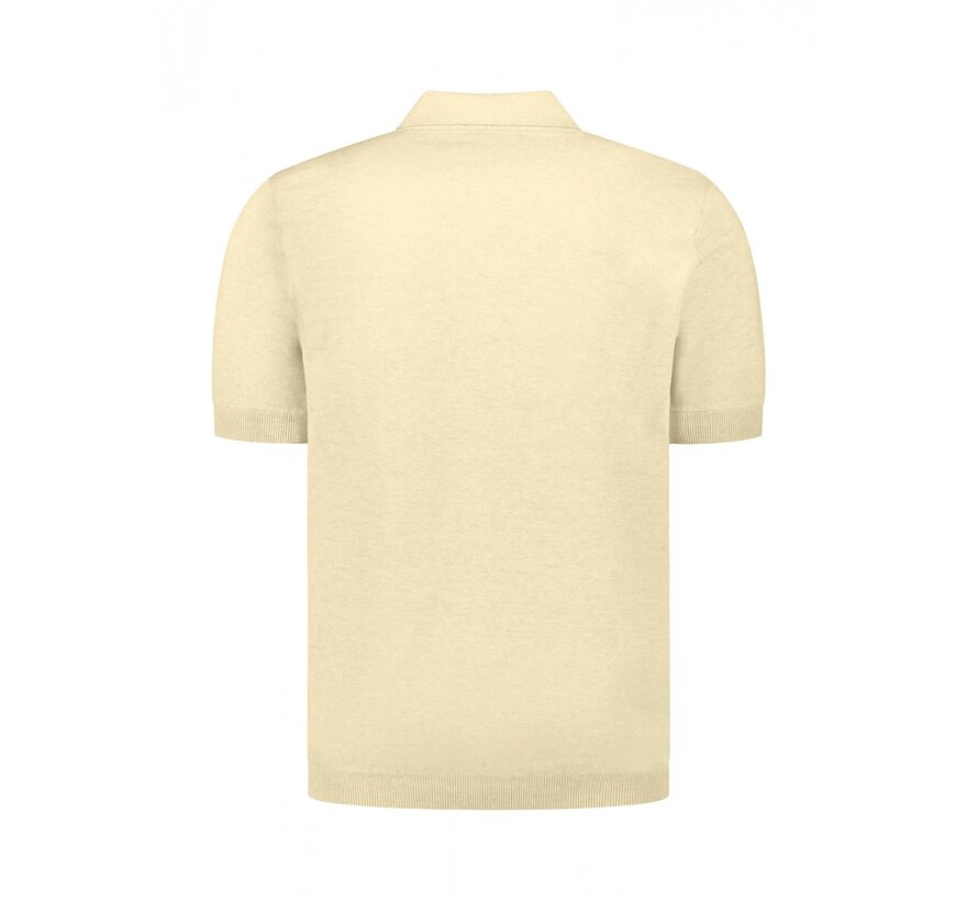 Pullover Short Sleeve V-Polo Melange Yellow (31220292SN - 070)