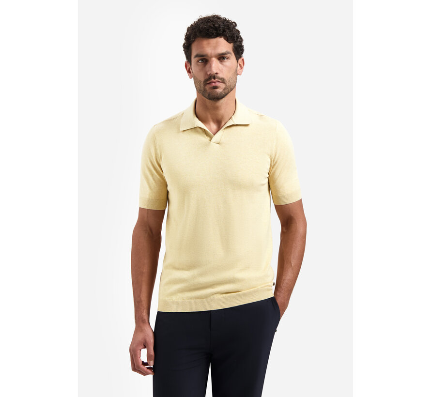 Pullover Short Sleeve V-Polo Melange Yellow (31220292SN - 070)