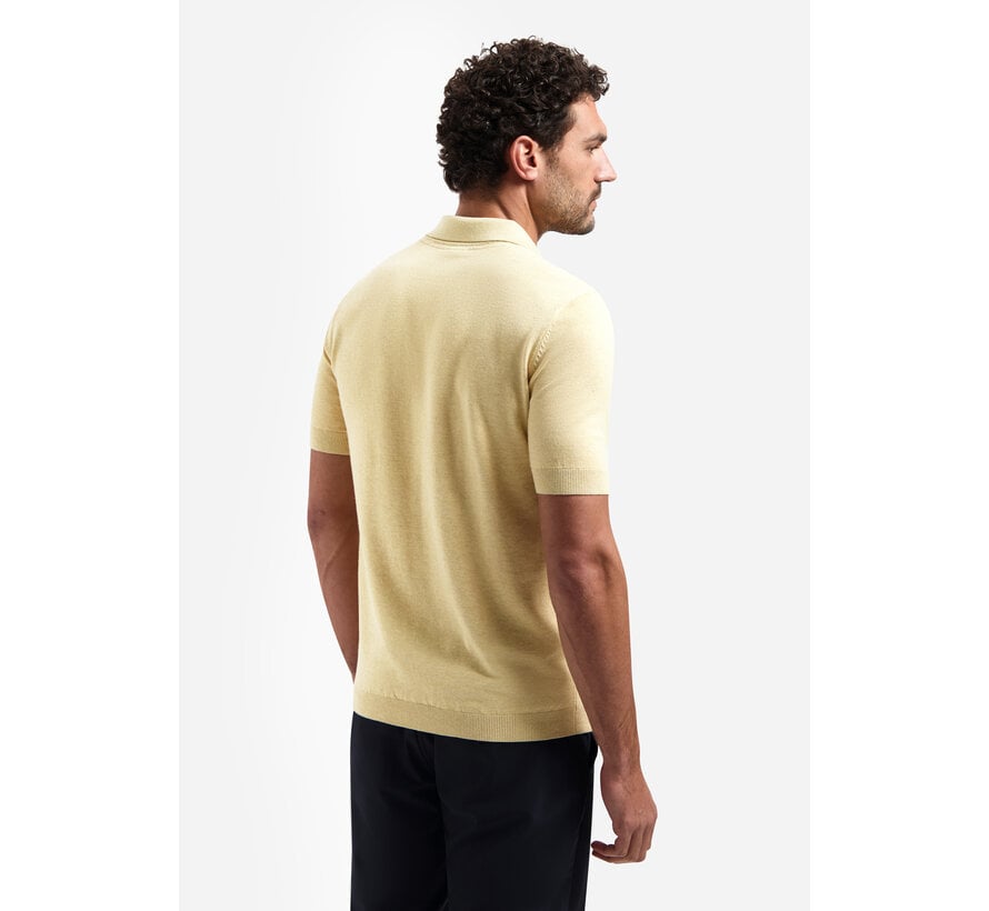 No Excess Pullover Short Sleeve V-Polo Melange Yellow (31220292SN - 070)