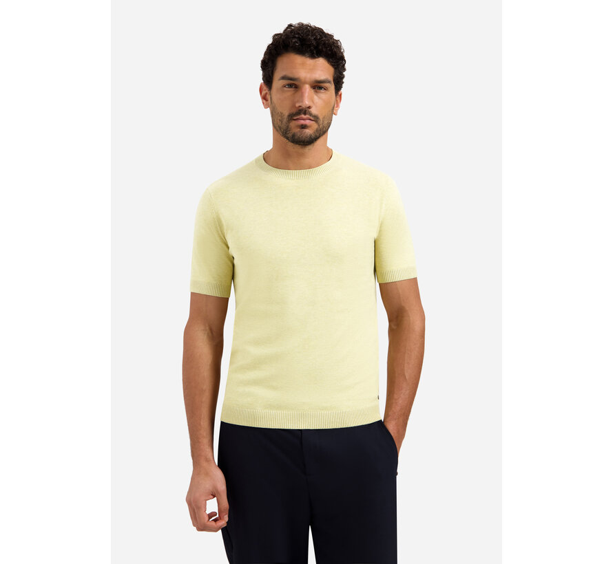 Pullover Short Sleeve Crew Neck Melange Yellow (31220293SN - 070)