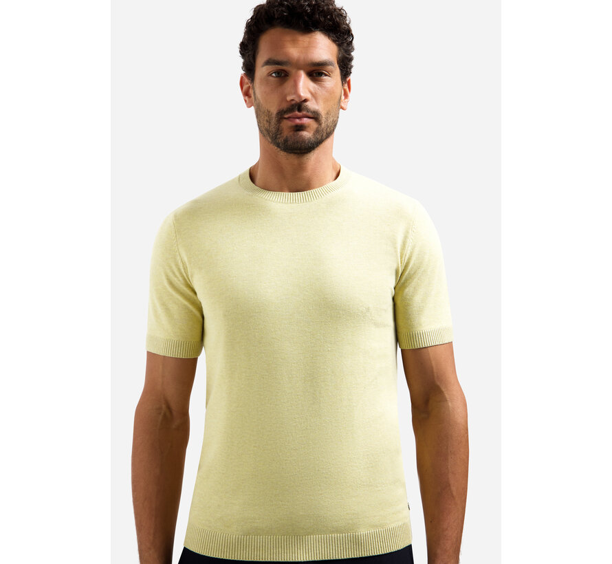Pullover Short Sleeve Crew Neck Melange Yellow (31220293SN - 070)