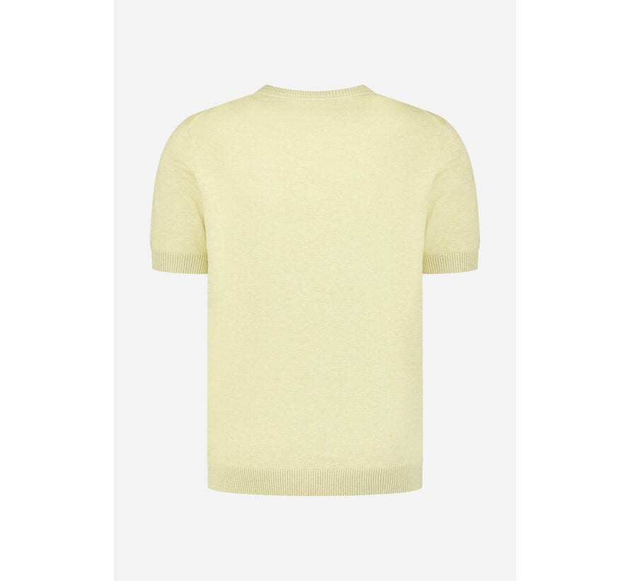 No Excess Pullover Short Sleeve Crew Neck Melange Yellow (31220293SN - 070)
