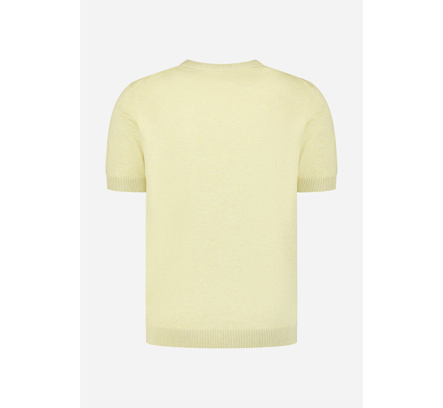 Pullover Short Sleeve Crew Neck Melange Yellow (31220293SN - 070)