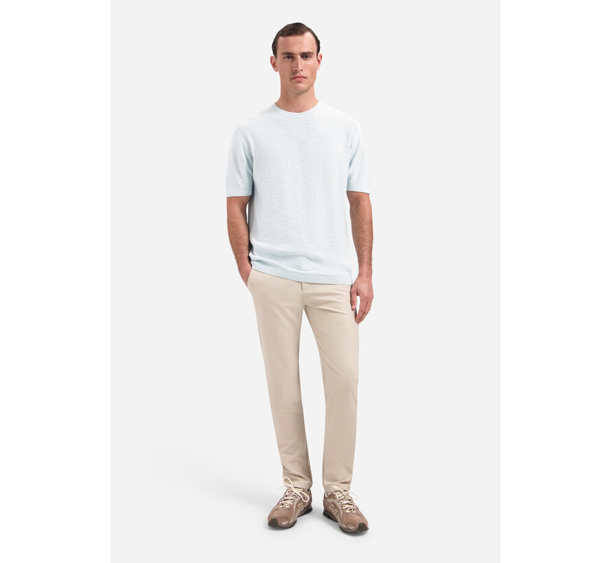 Pullover Short Sleeve Crew Neck Slub Sky (31240262SN - 134)