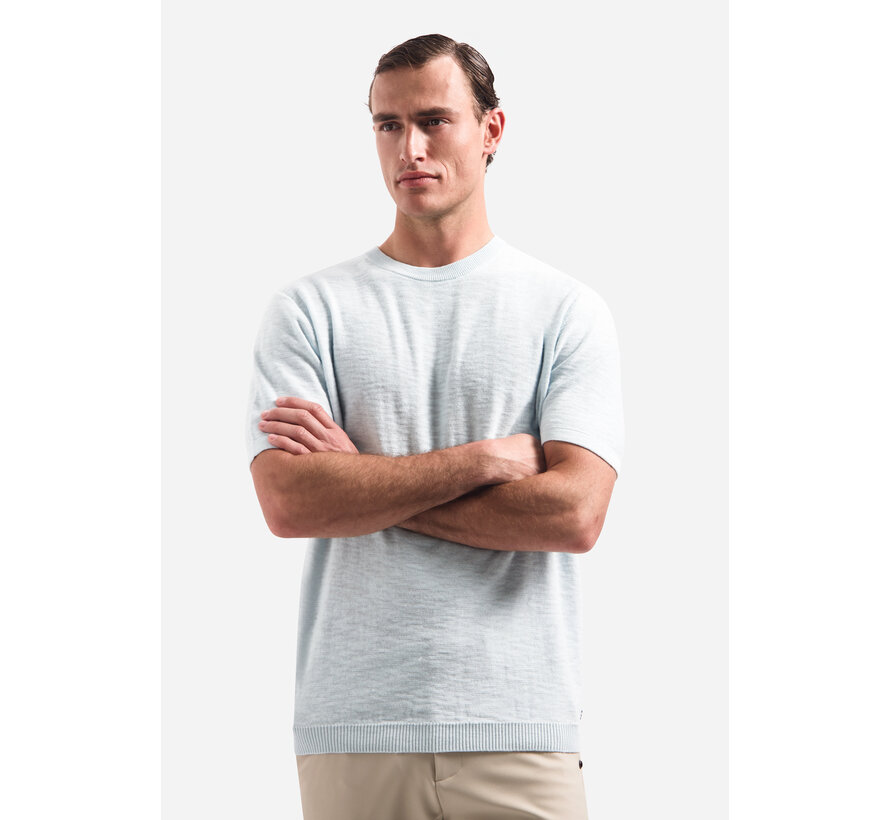 Pullover Short Sleeve Crew Neck Slub Sky (31240262SN - 134)