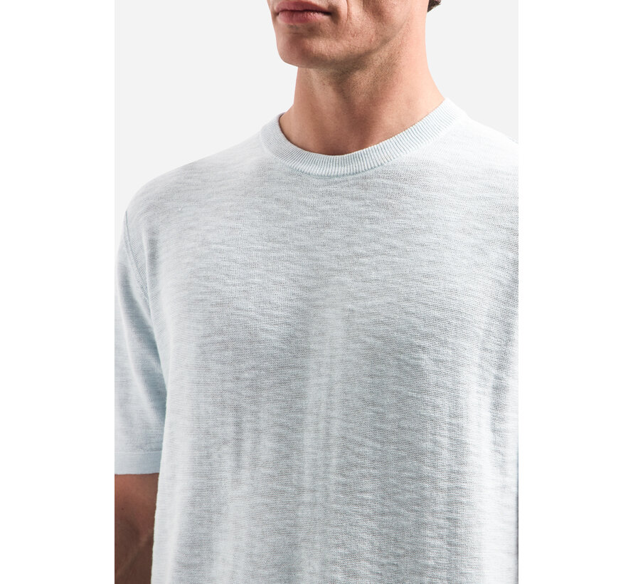 Pullover Short Sleeve Crew Neck Slub Sky (31240262SN - 134)