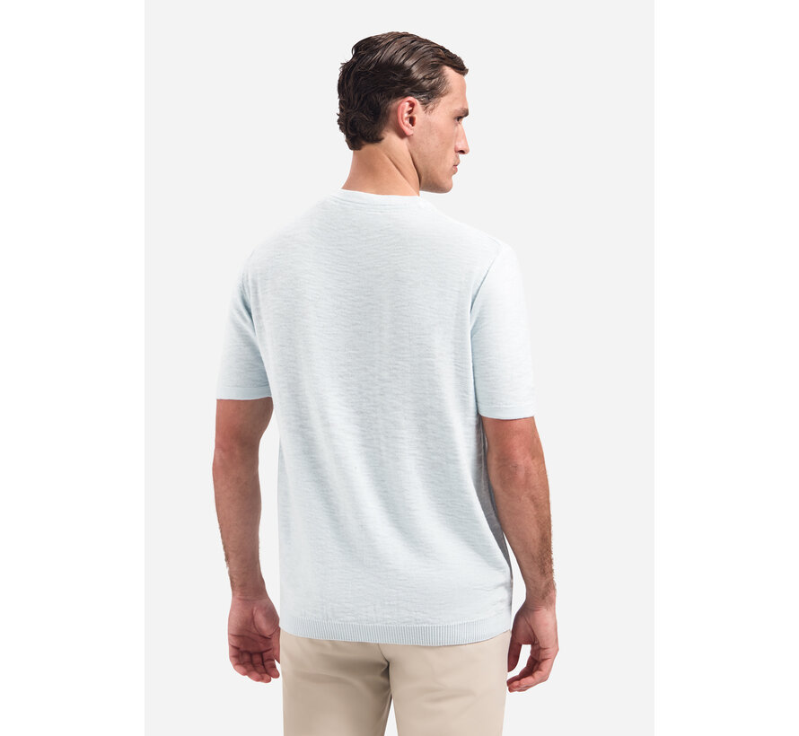 Pullover Short Sleeve Crew Neck Slub Sky (31240262SN - 134)