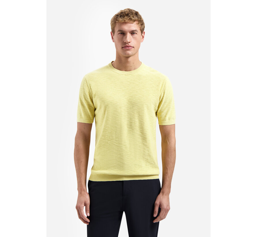 Pullover Short Sleeve Crew Neck Slub Yellow (31240262SN - 070)