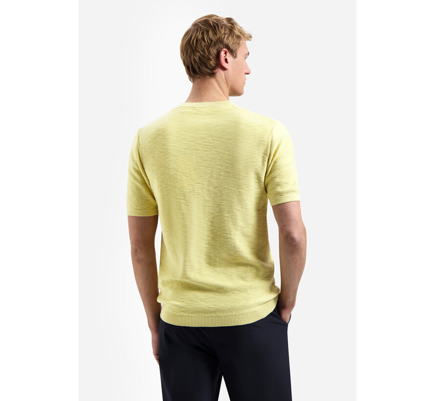 Pullover Short Sleeve Crew Neck Slub Yellow (31240262SN - 070)