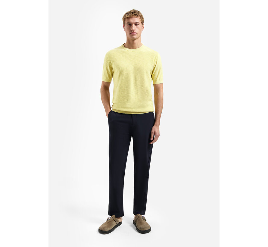 Pullover Short Sleeve Crew Neck Slub Yellow (31240262SN - 070)