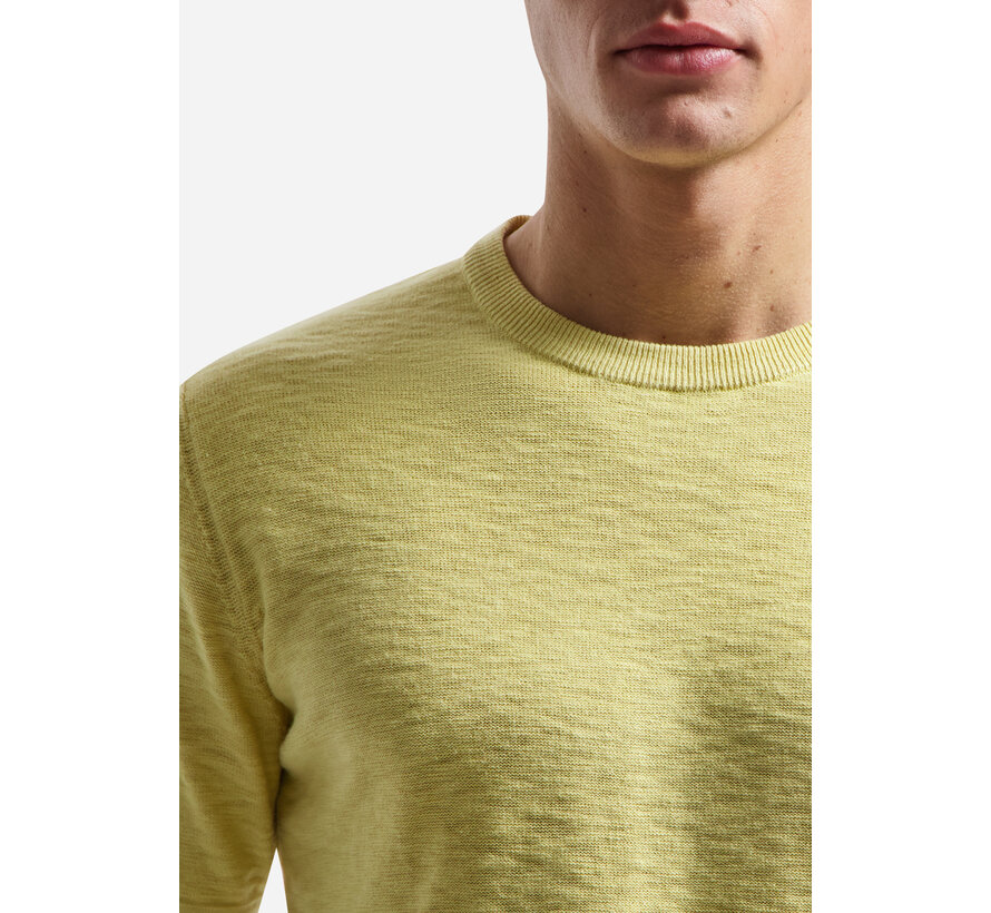Pullover Short Sleeve Crew Neck Slub Yellow (31240262SN - 070)
