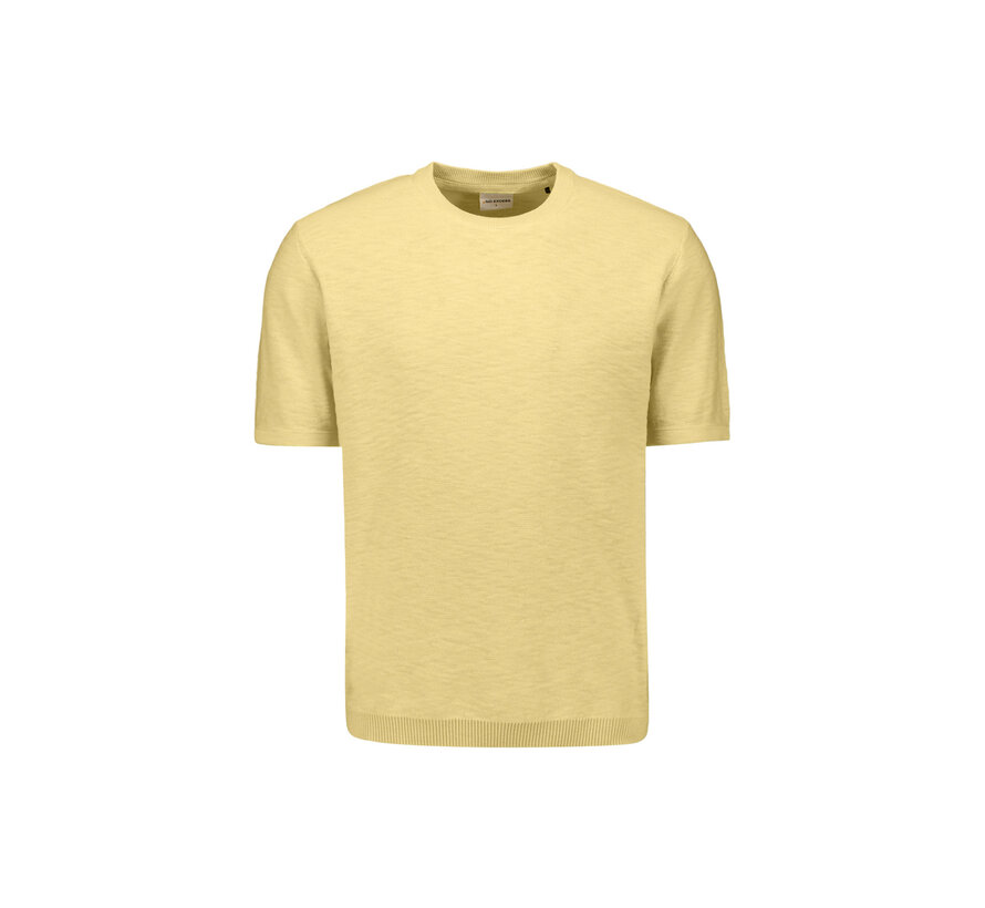 Pullover Short Sleeve Crew Neck Slub Yellow (31240262SN - 070)