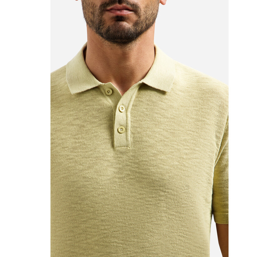 Polo Pullover Short Sleeve Slub Yellow (31240263SN - 070)