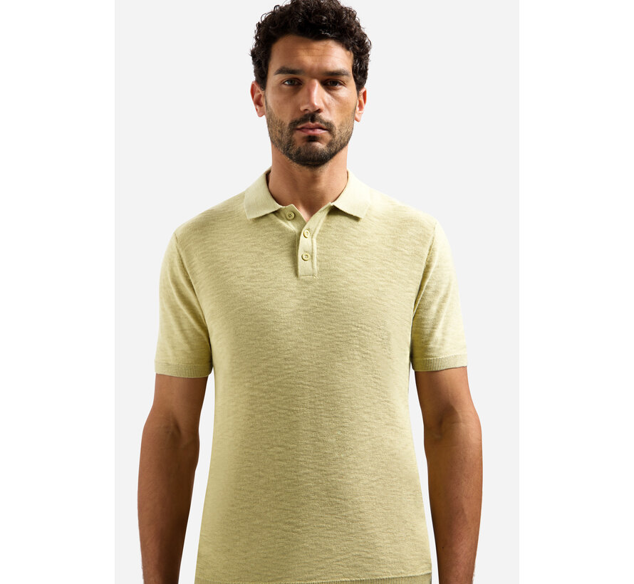 Polo Pullover Short Sleeve Slub Yellow (31240263SN - 070)