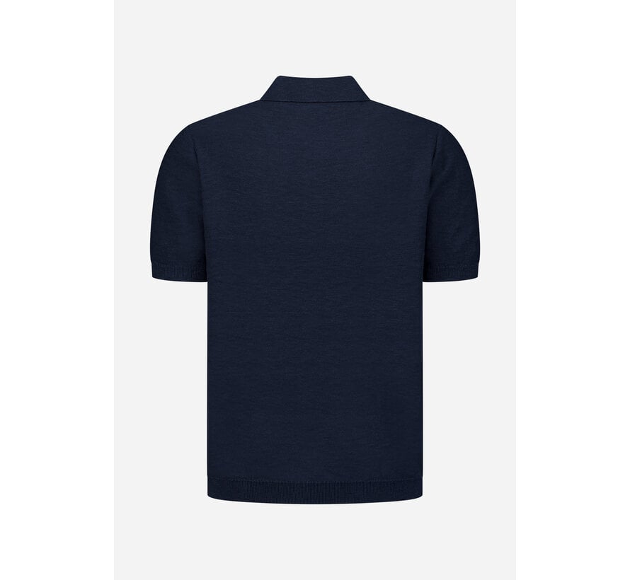 No Excess Polo Pullover Short Sleeve Slub Navy (31240263SN - 078)