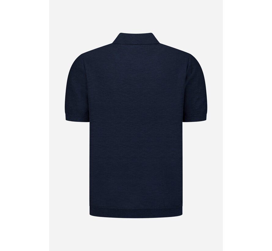 Polo Pullover Short Sleeve Slub Navy (31240263SN - 078)