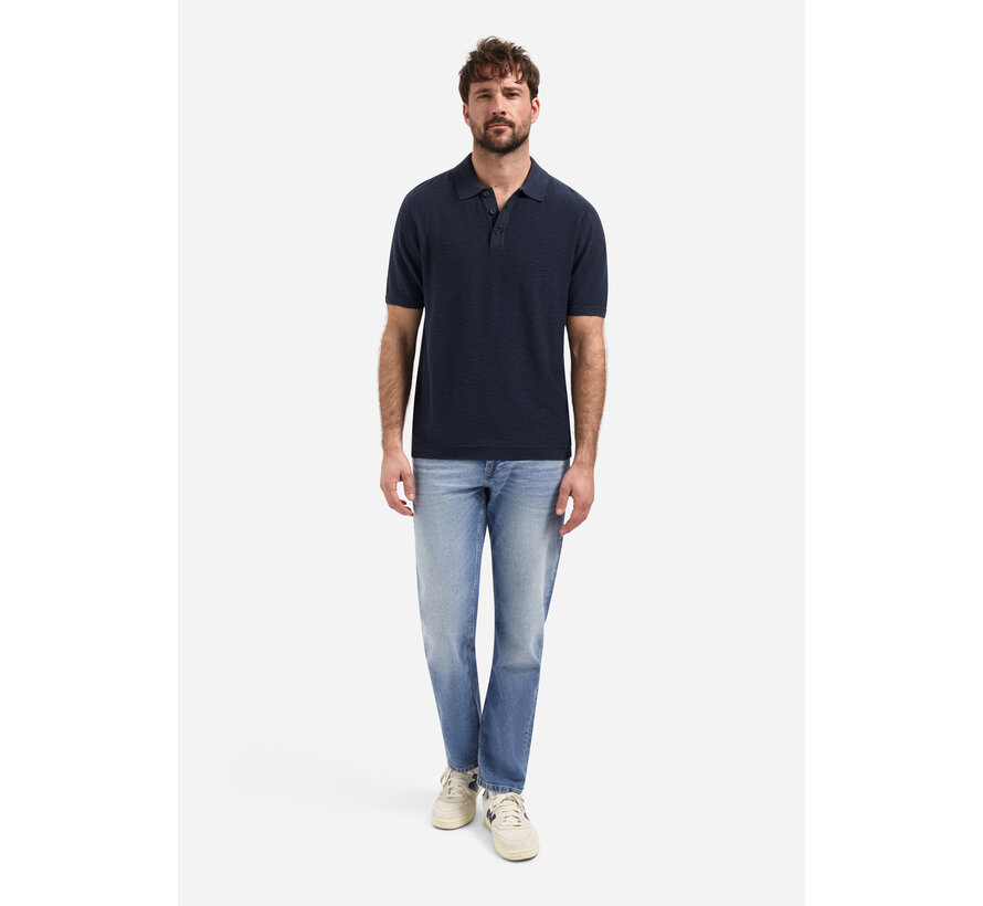 Polo Pullover Short Sleeve Slub Navy (31240263SN - 078)