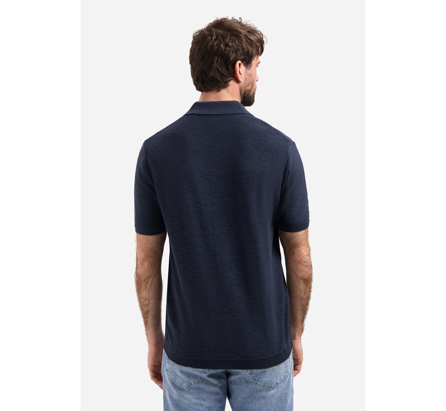 Polo Pullover Short Sleeve Slub Navy (31240263SN - 078)