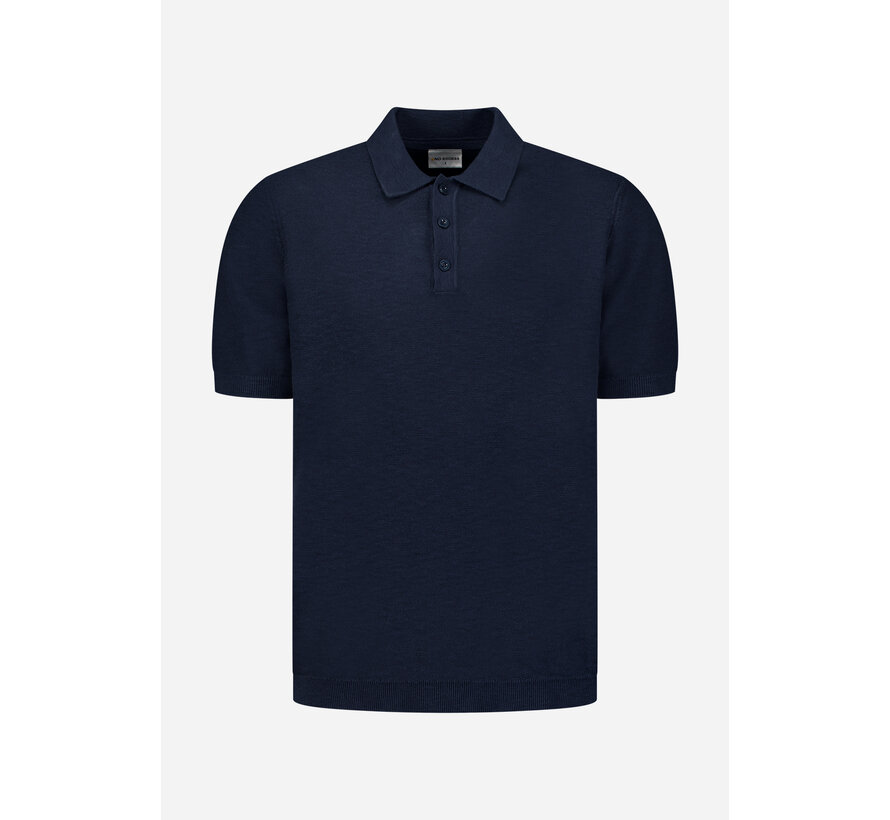 Polo Pullover Short Sleeve Slub Navy (31240263SN - 078)