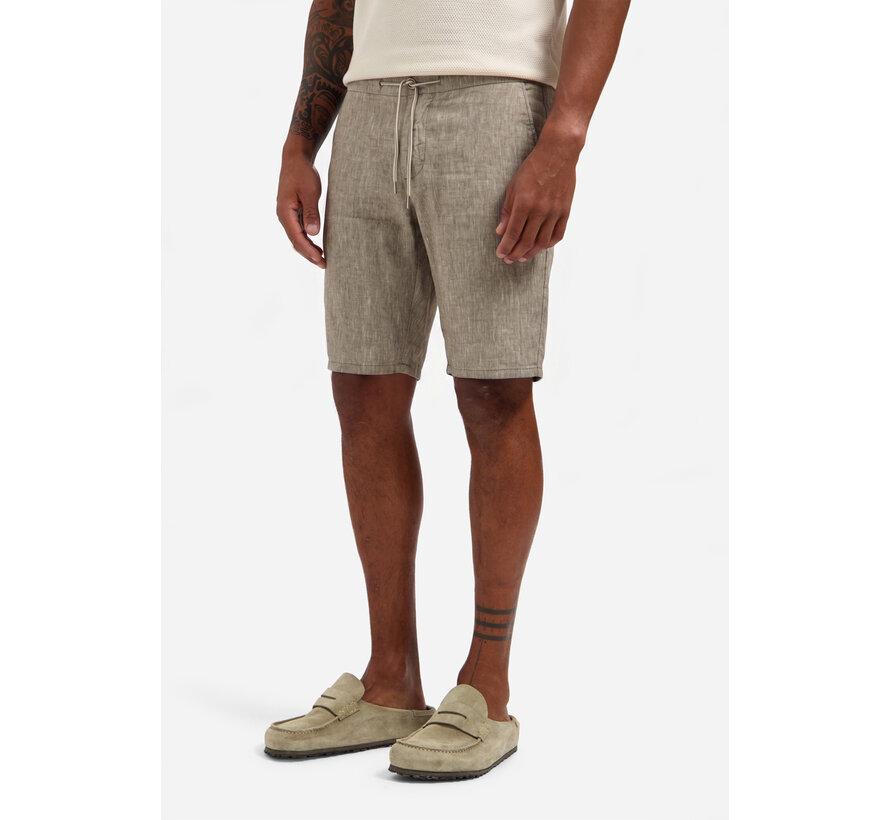Short Chino With Linen Taupe (318190311 - 044)
