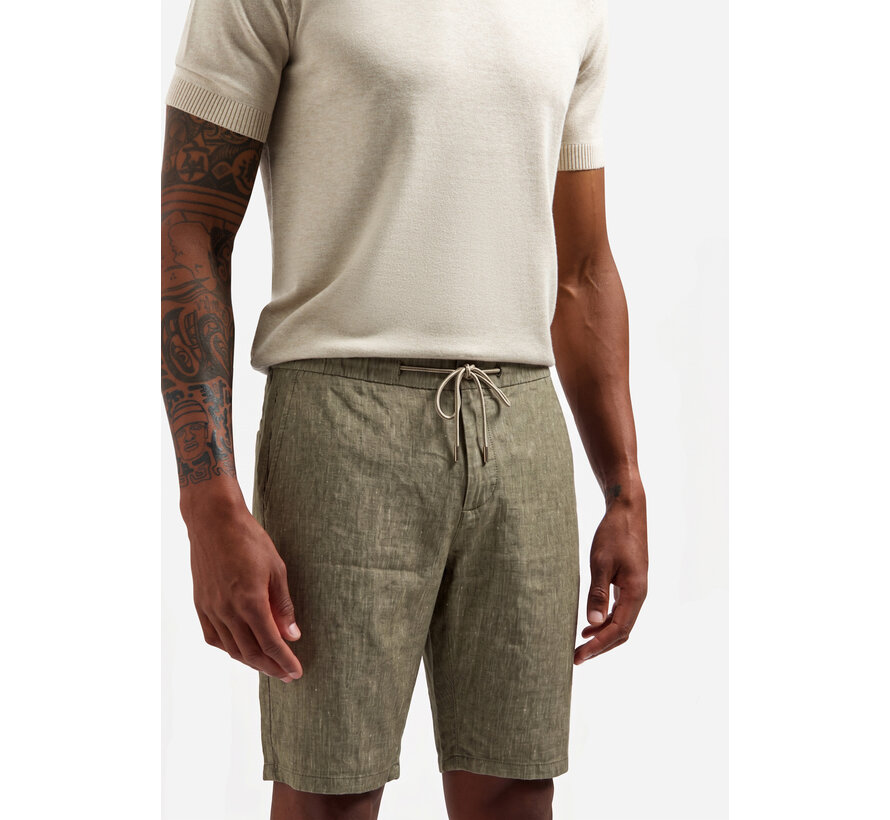 Short Chino With Linen Taupe (318190311 - 044)