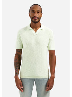 No Excess Pullover Short Sleeve V-Polo Slub Seagreen (31240266SN - 057)