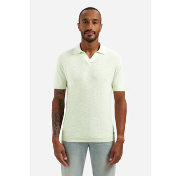 No Excess Pullover Short Sleeve V-Polo Slub Seagreen (31240266SN - 057)