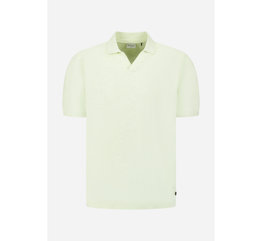 Pullover Short Sleeve V-Polo Slub Seagreen (31240266SN - 057)