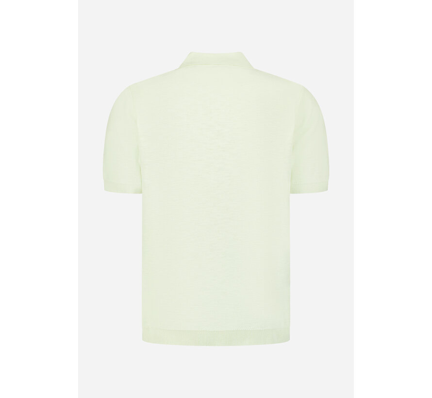 Pullover Short Sleeve V-Polo Slub Seagreen (31240266SN - 057)