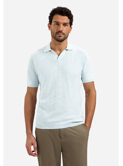 No Excess Pullover Short Sleeve V-Polo Slub Sky (31240266SN - 134)