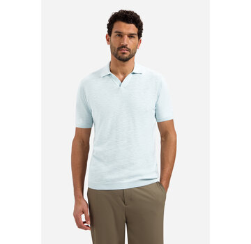 No Excess Pullover Short Sleeve V-Polo Slub Sky (31240266SN - 134)