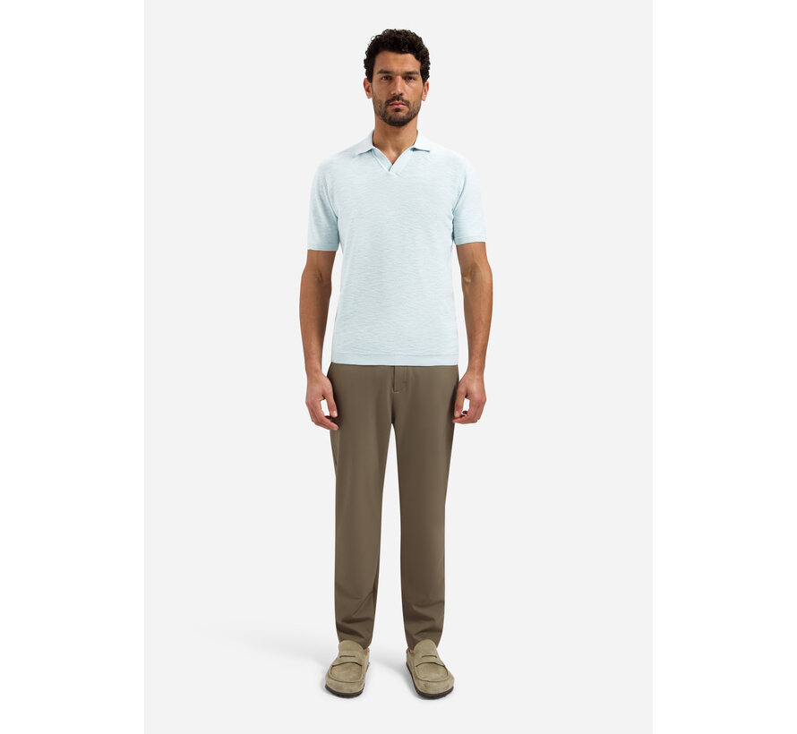 Pullover Short Sleeve V-Polo Slub Sky (31240266SN - 134)