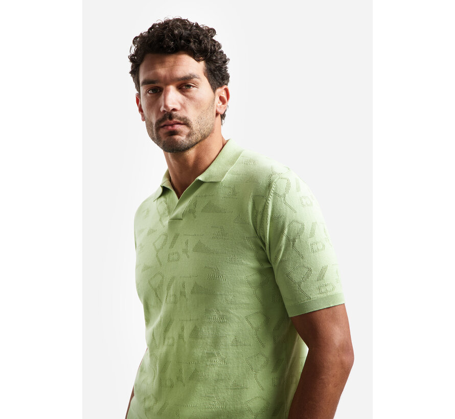 Pullover Short Sleeve Polo Jacquard Green (31240351 - 050)