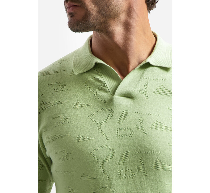 Pullover Short Sleeve Polo Jacquard Green (31240351 - 050)