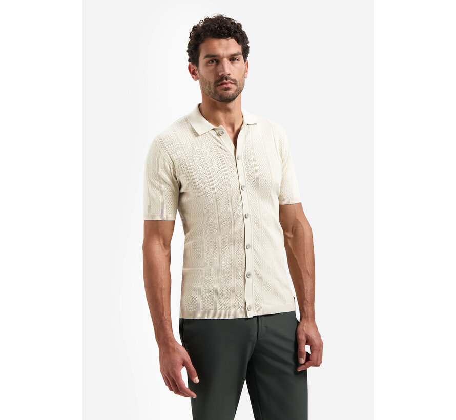 Pullover Short Sleeve Full Button Polo Desert (31240371 - 045)