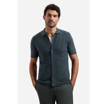 No Excess Pullover Short Sleeve Full Button Polo Dark Steel (31240371 - 124)