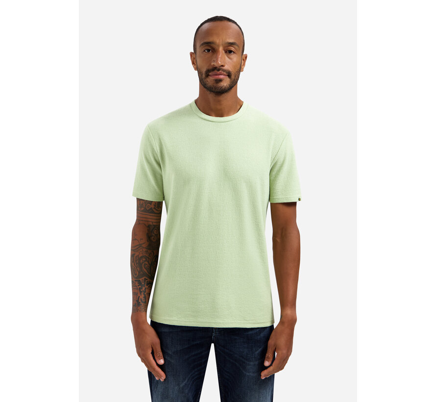 T-Shirt Crewneck Solid Jacquard Green (31320230SN - 050)