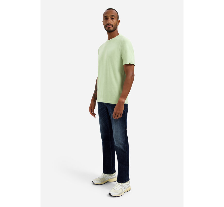 T-Shirt Crewneck Solid Jacquard Green (31320230SN - 050)