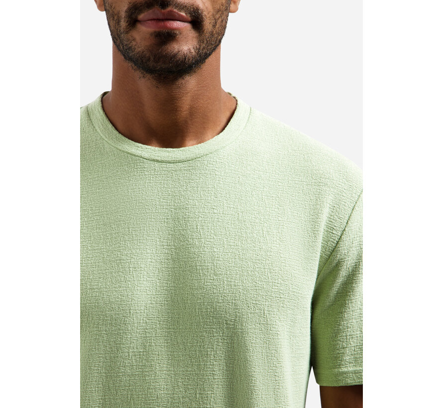 T-Shirt Crewneck Solid Jacquard Green (31320230SN - 050)