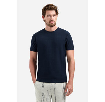 No Excess T-Shirt Crewneck Solid Jacquard Night Navy (31320230SN - 078)