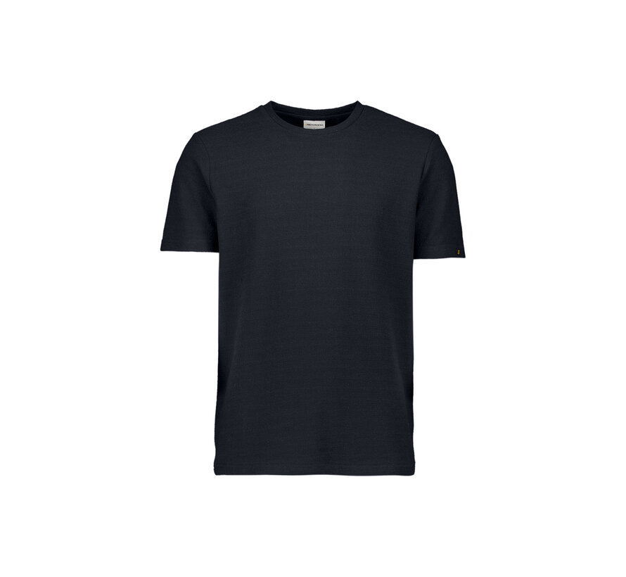 T-Shirt Crewneck Solid Jacquard Night Navy (31320230SN - 078)