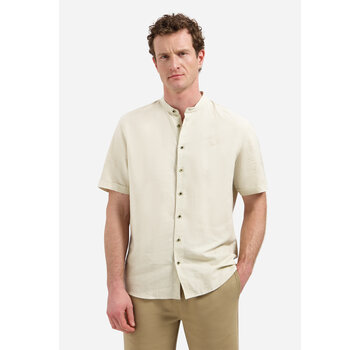 No Excess Shirt Short Sleeve Granddad With Linen Desert (31480326SN - 045)