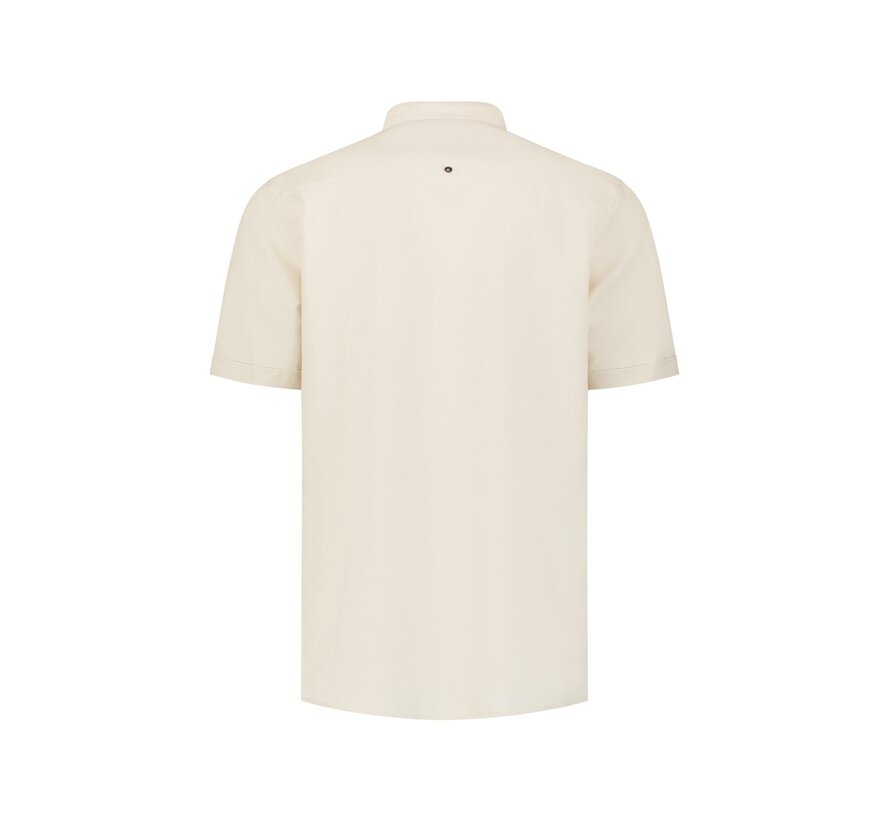 Shirt Short Sleeve Granddad With Linen Desert (31480326SN - 045)
