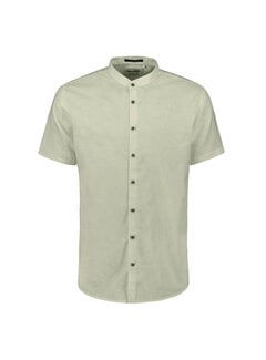 No Excess No Excess Shirt Short Sleeve Granddad With Linen Seagreen (31480326SN - 057)