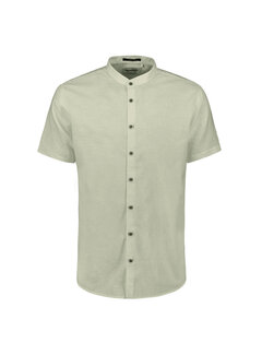 No Excess Shirt Short Sleeve Granddad With Linen Seagreen (31480326SN - 057)