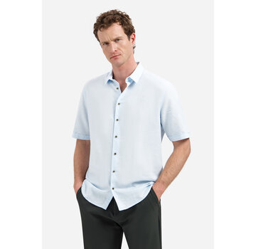 No Excess Shirt Short Sleeve With Linen Sky (31480321SN - 134)