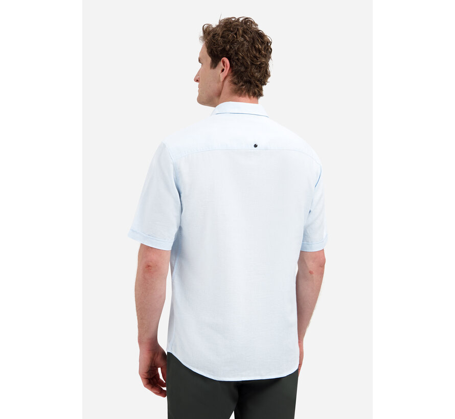 Shirt Short Sleeve With Linen Sky (31480321SN - 134)