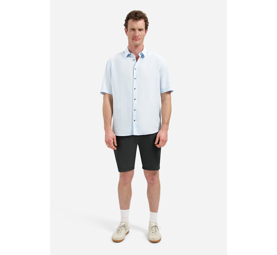 Shirt Short Sleeve With Linen Sky (31480321SN - 134)