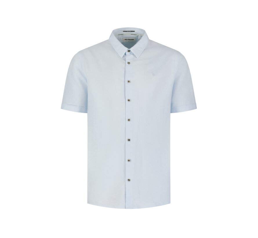 Shirt Short Sleeve With Linen Sky (31480321SN - 134)